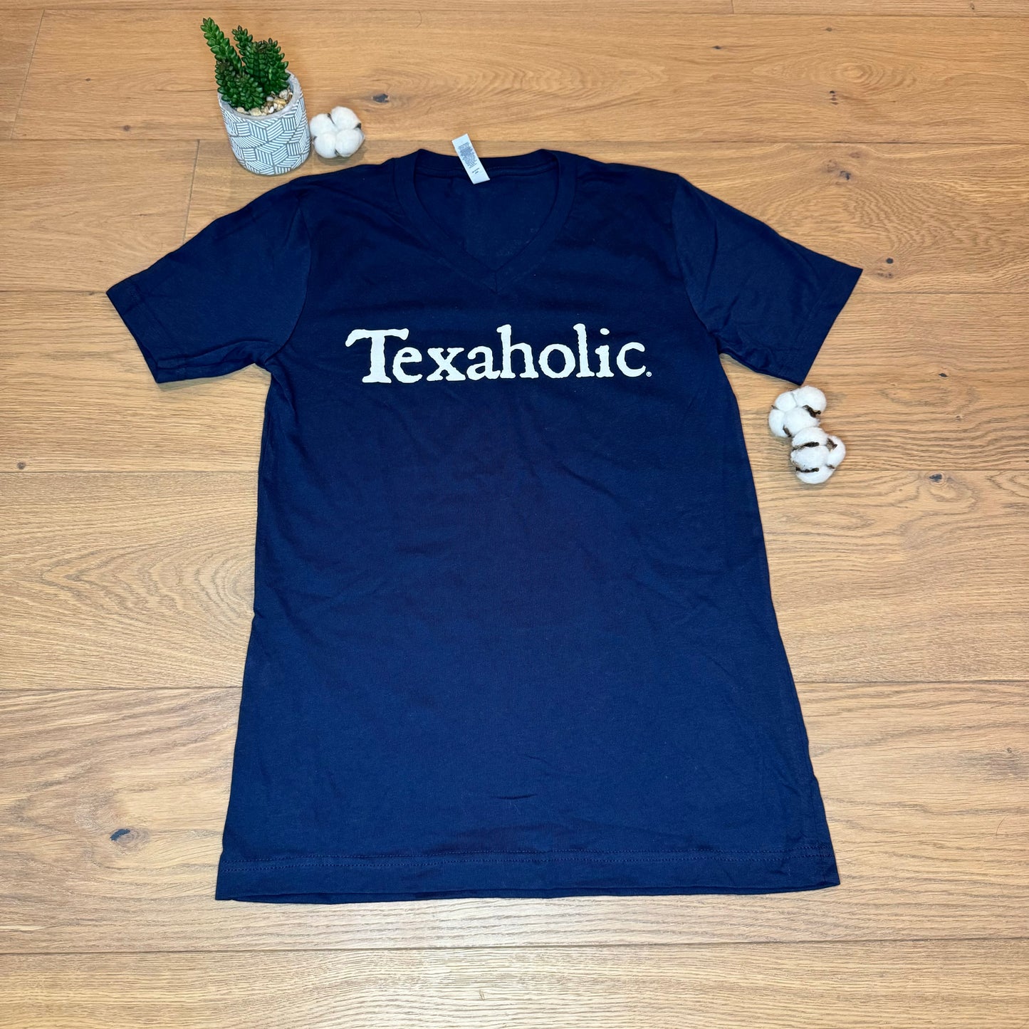 Texaholic® T-Shirt SS V neck-Navy