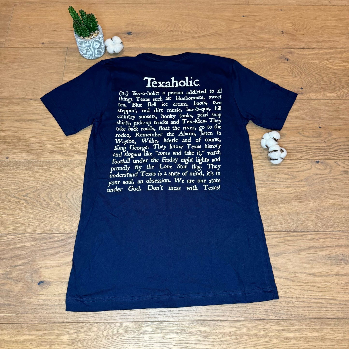 Texaholic® T-Shirt SS V neck-Navy