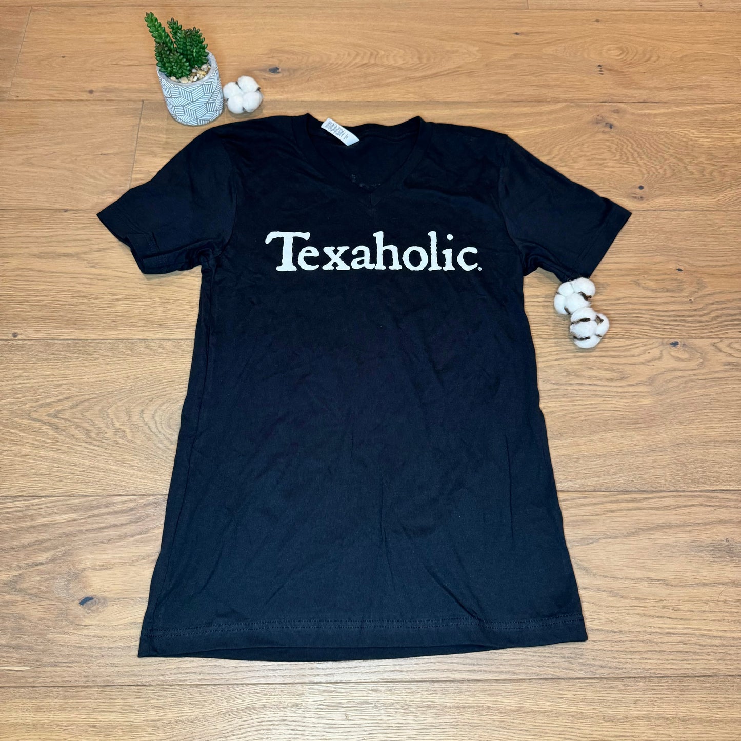 Texaholic® T-Shirt SS - V-Neck - Vintage Black