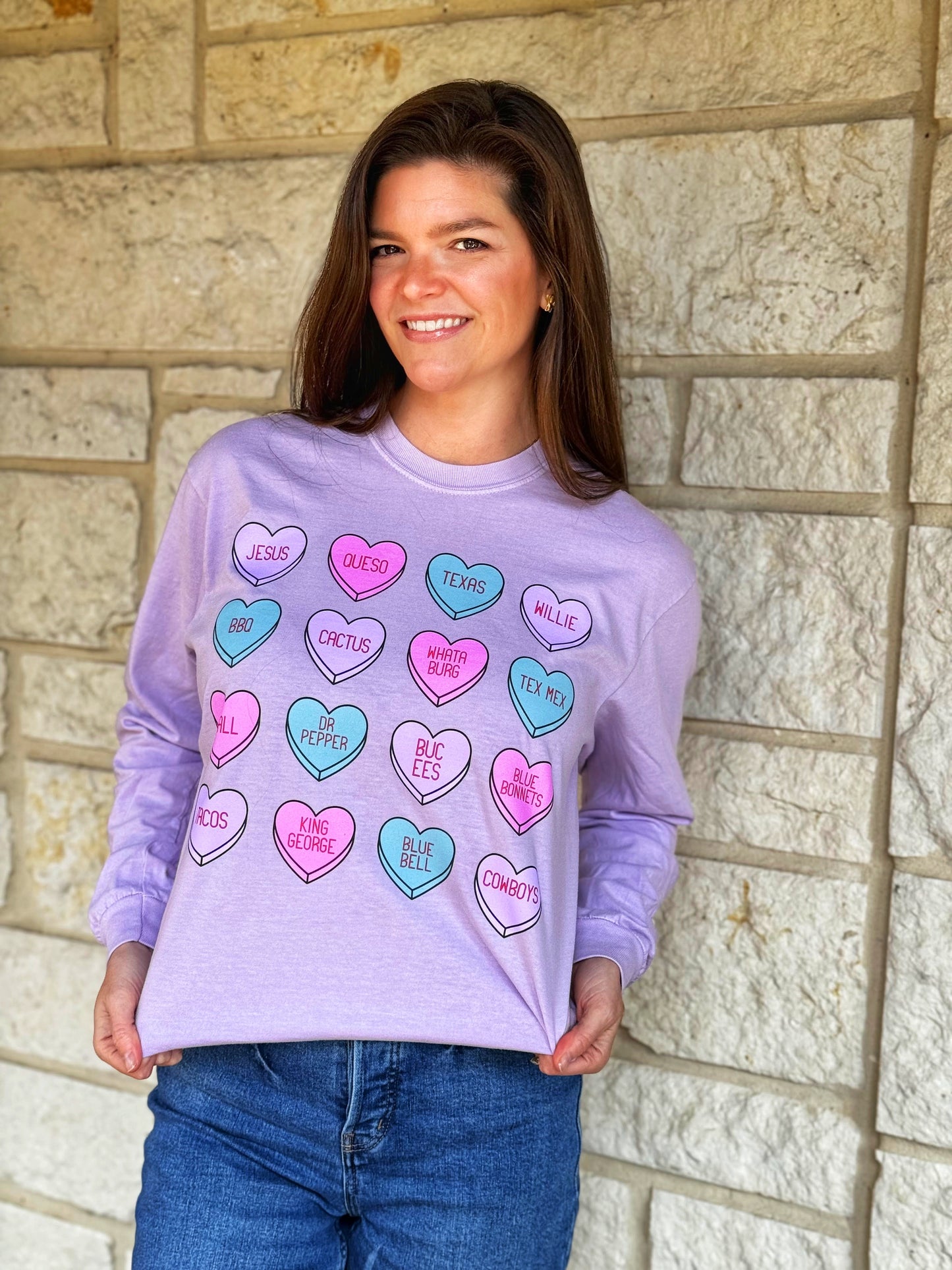 Valentine Texas T-Shirt LS - Violet