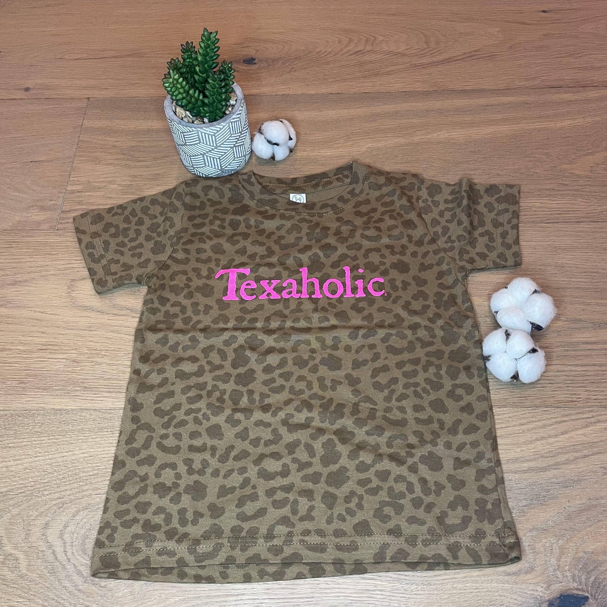 Texaholic® T-Shirt SS Toddler - Brown Leopard - Southern Hive