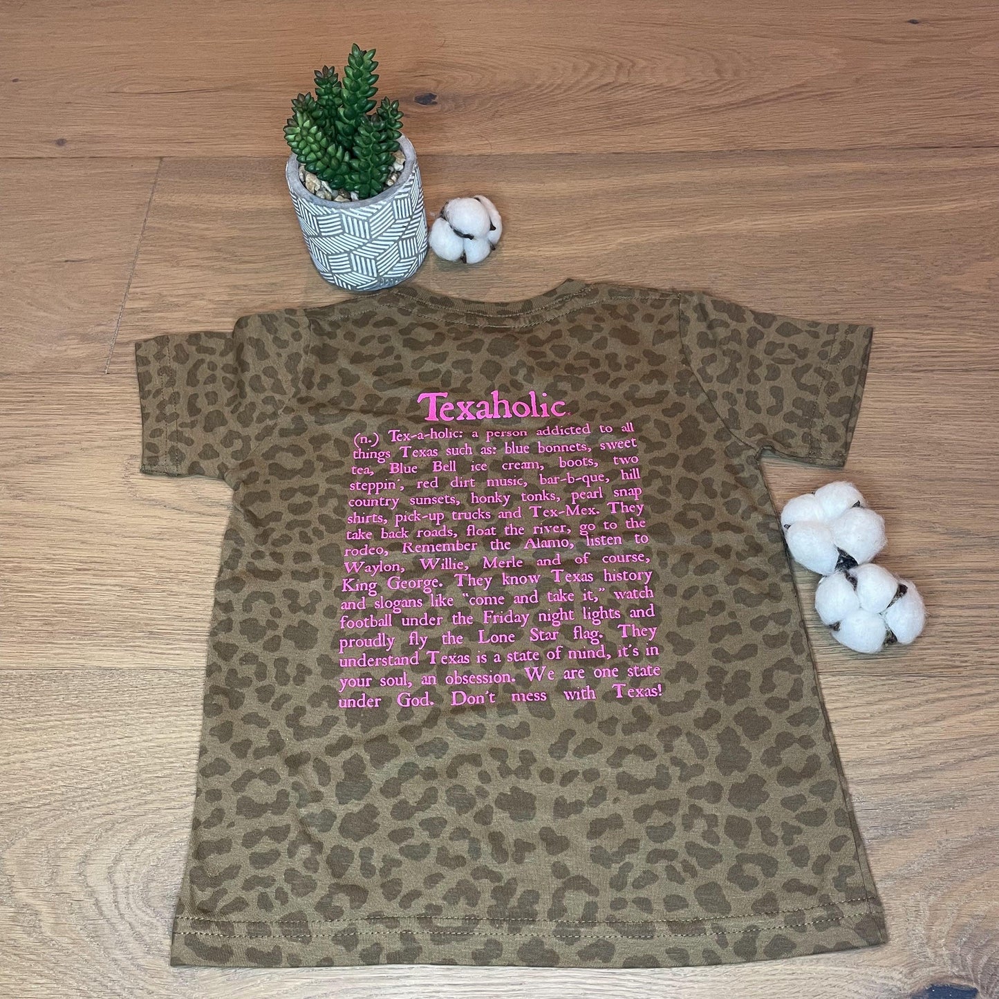 Texaholic® T-Shirt SS Toddler - Brown Leopard - Southern Hive