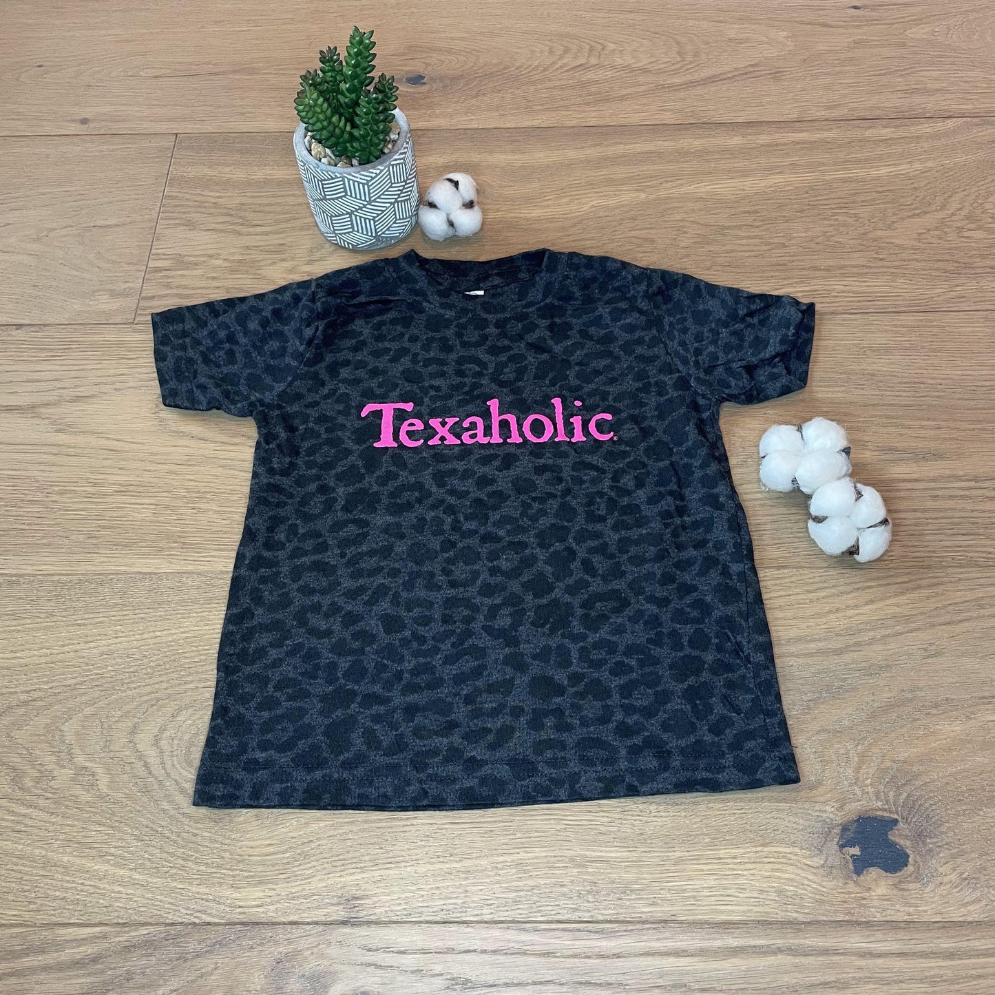 Texaholic® T-Shirt SS Toddler - Black Leopard - Southern Hive