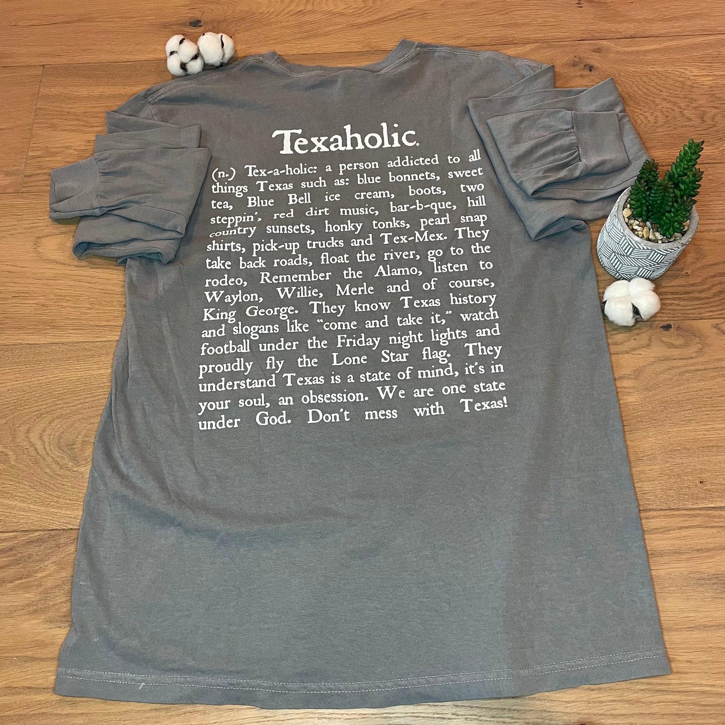 Texaholic® T-Shirt LS - Grey - Texaholic - Southern Hive